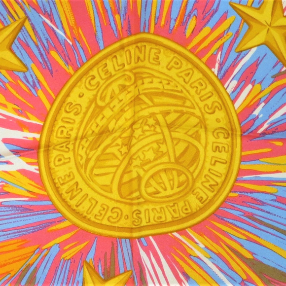 Celine Paris Arc de Triomphe /Starburst Silk Scarf - Picture 2 of 4